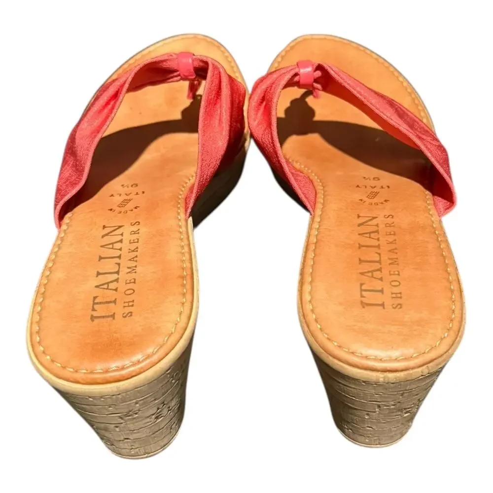 Italian Shoemakers Pink Bow Slide Sandals Women’s 9.5 Casual Summer Flip Flops - Picture 7 of 10
